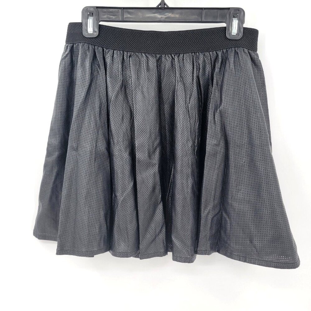 SILENCE & NOISE Women's Large Faux Leather Mini LINED Elastic Waist Punky Funky